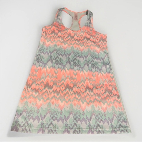 Ivivva lululemon girl’s racerback tank multicolor tropical 12 - Picture 1 of 4